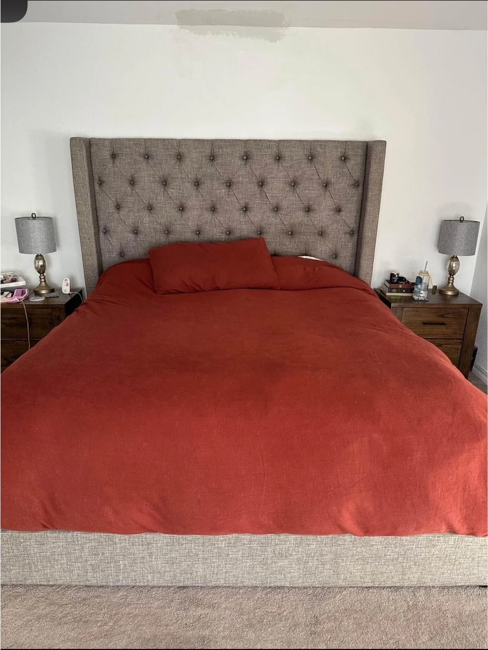 Casaluna Terracotta King Linen-Blend Duvet Cover & Sham Set